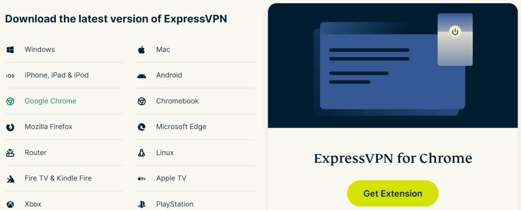 ExpressVPN下載瀏覽器插件