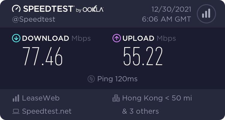 ExpressVPN連線到香港的速度
