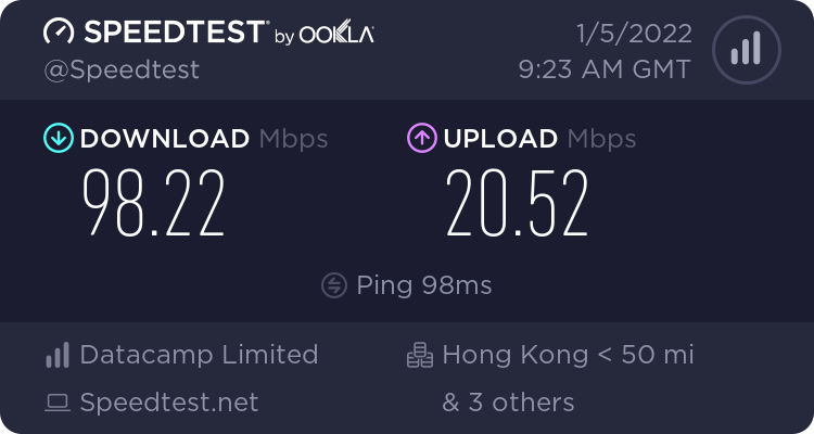 surfshark vpn連線到香港的速度