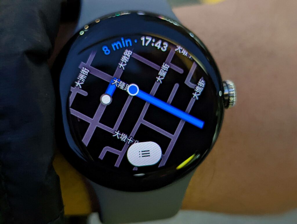 Google Pixel Watch放大地圖