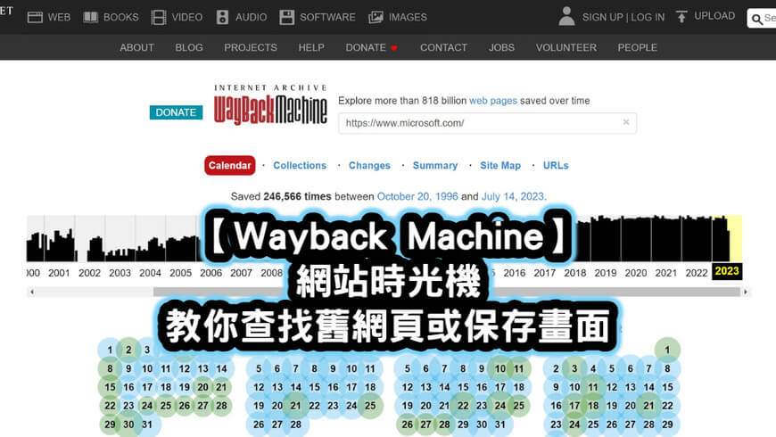 Wayback Machine 網站時光機