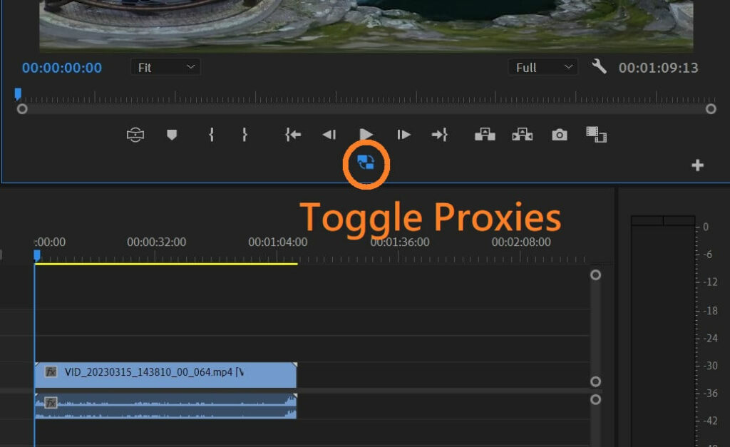 在預覽畫面下方有一排工具列，其中一個是【Toggle Proxies】把它開啟(呈現藍色)