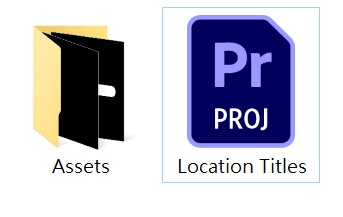 然後再點開右邊這個Location Titles PR的專案檔，這時候電腦應該就會自動開啟Premiere Pro剪輯軟體了