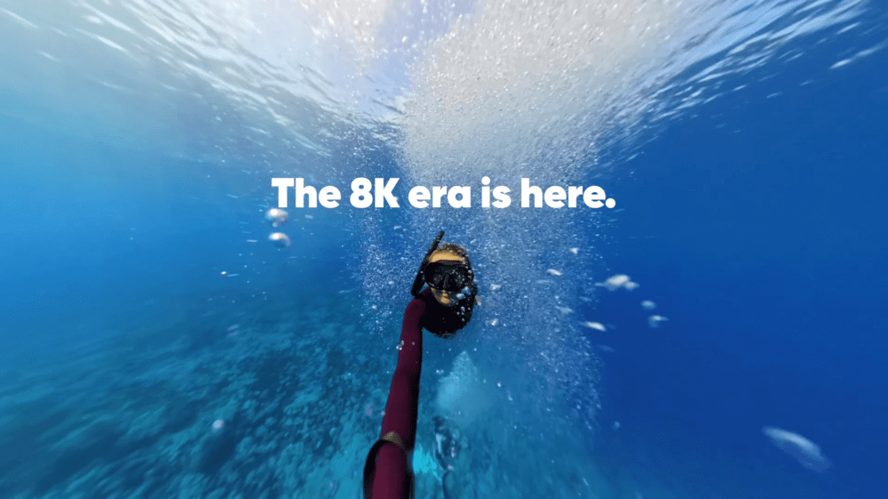 8K的時代來臨，從過去5.7K全景錄影的時代經歷了非常多年，現在總算要開始主打8K了。