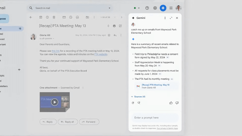 Gmail 電子信箱 + Gemini AI